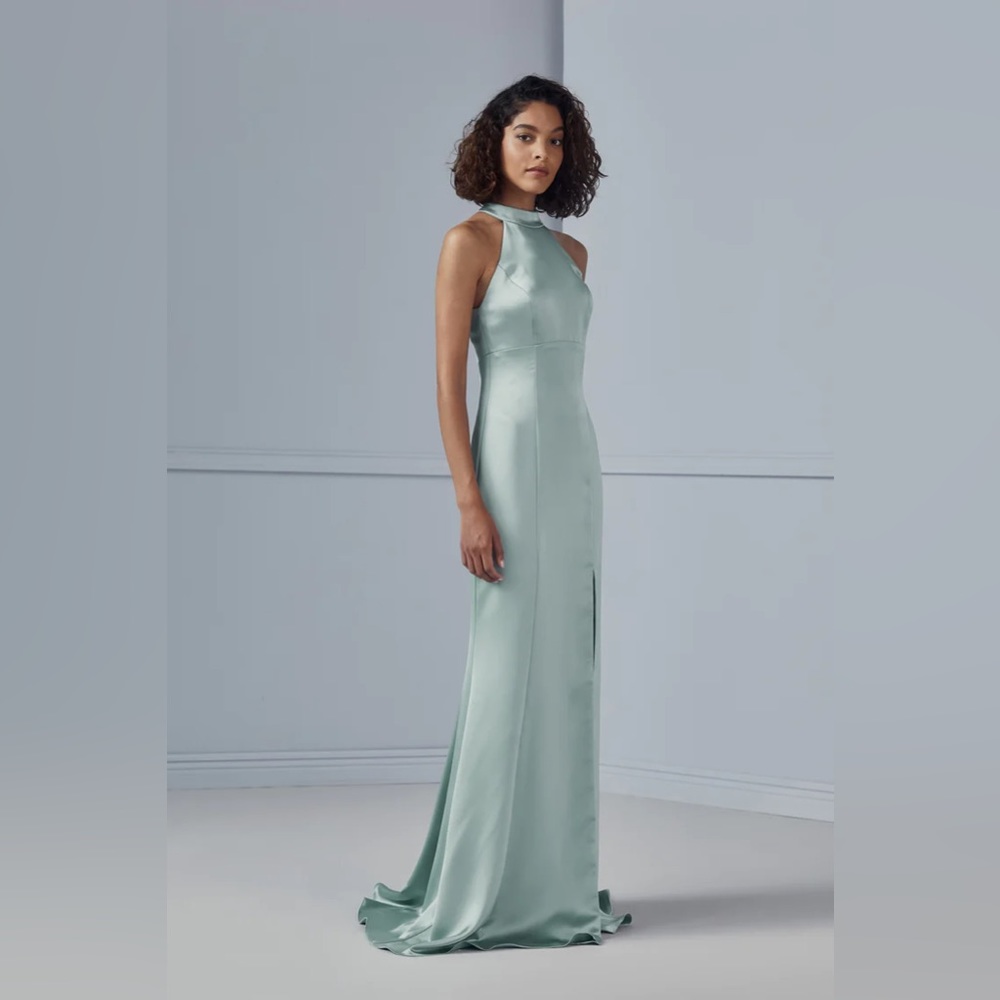 Amsale Jacinda Bridesmaid Dress PLATINUM